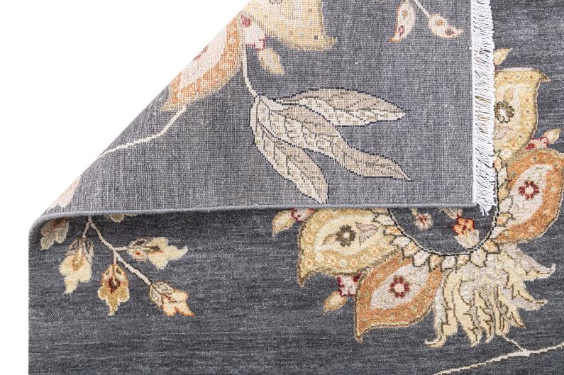 Hand Knotted Transitional Wool & Silk Carpet