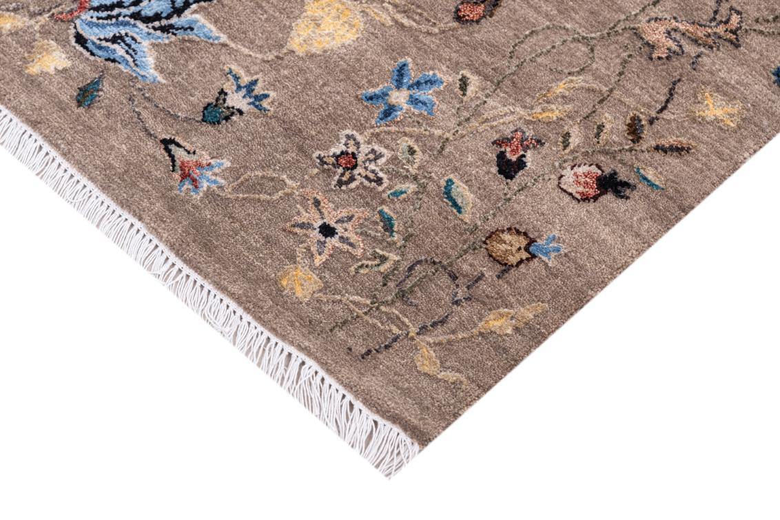 Hand Knotted Transitional Wool & Silk Carpet