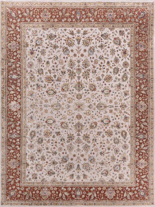 Hand Knotted Transitional Wool & Silk Carpet