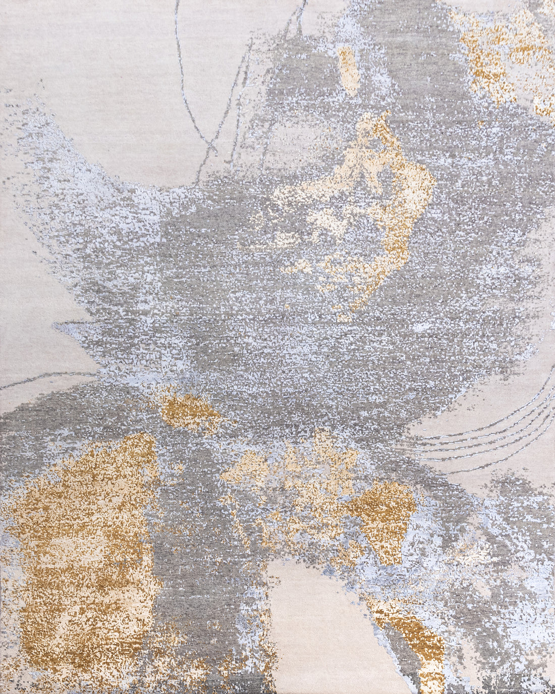 Hand Knotted Wool & Silk Carpet
