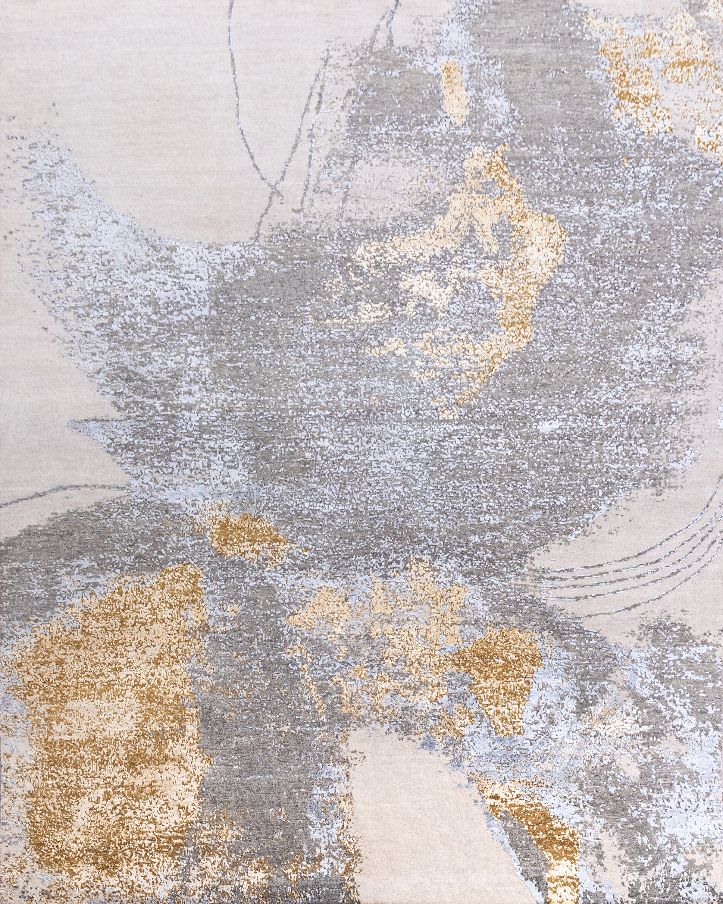 Hand Knotted Wool & Silk Carpet