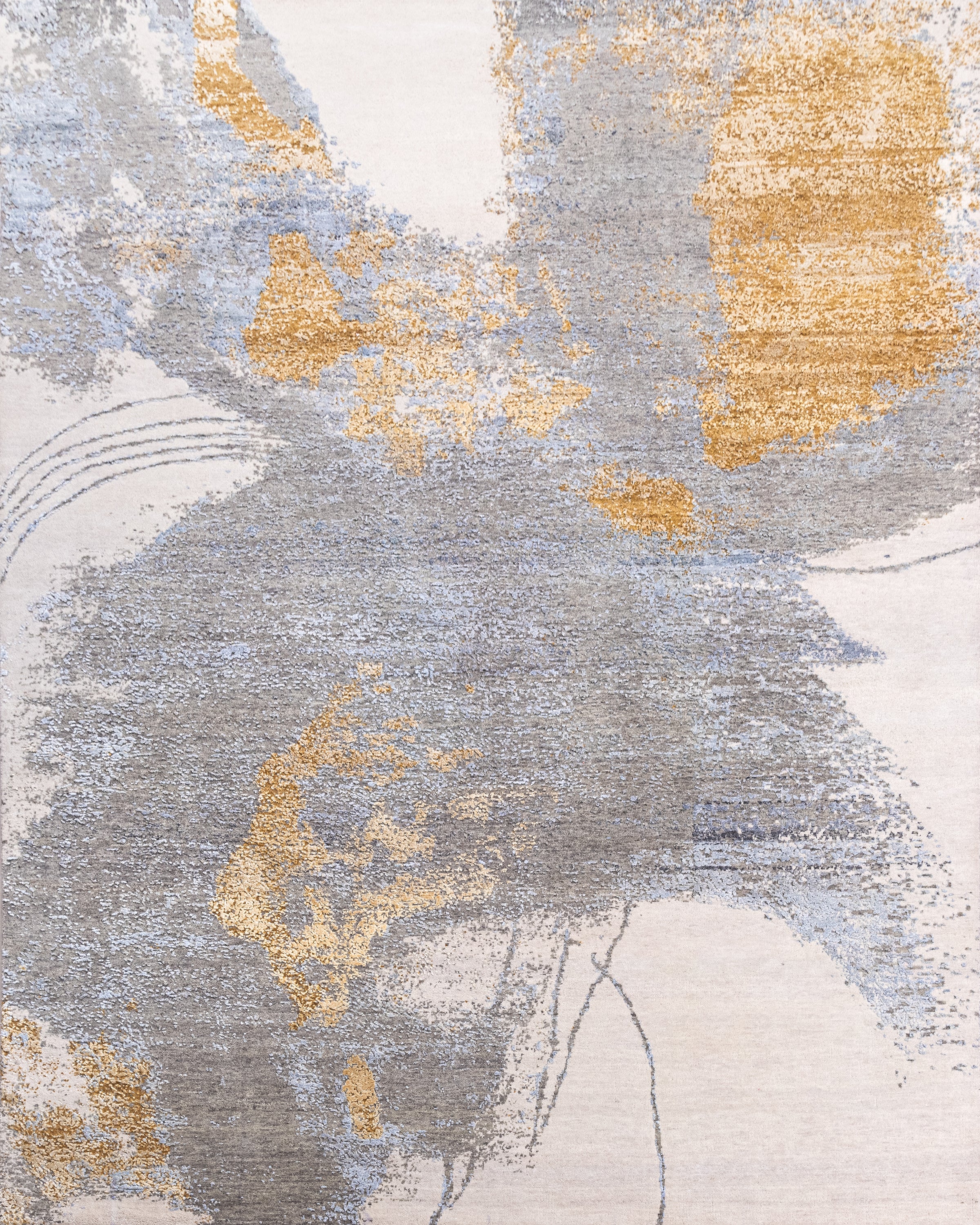 Hand Knotted Wool & Silk Carpet