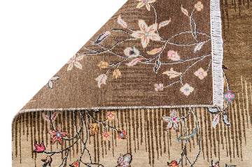 Hand Knotted Transitional Wool & Silk Carpet