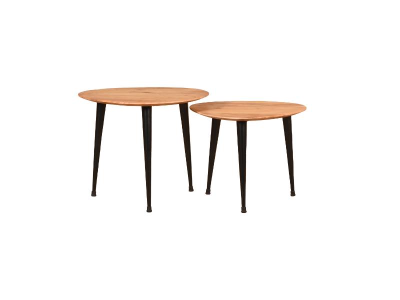 Wooden coffee table set of 2 (Triangle)