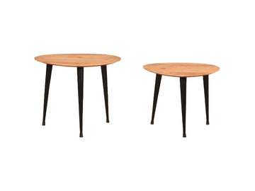 Wooden coffee table set of 2 (Triangle)