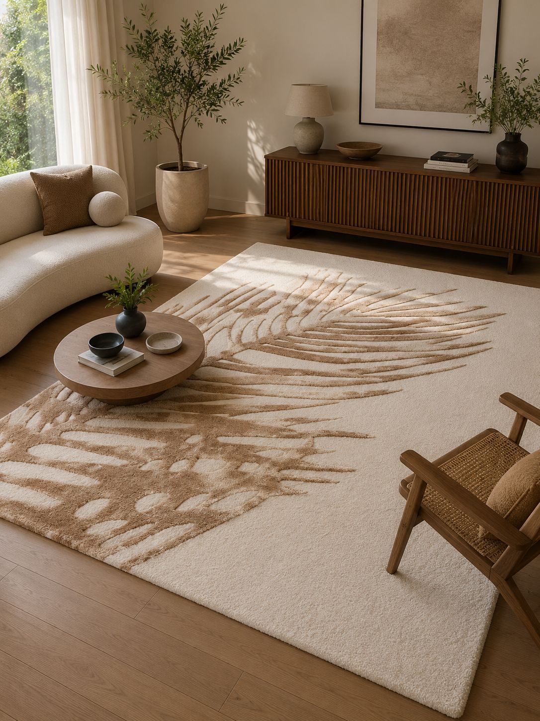 Hand Tufted Sahara Leaf Rug